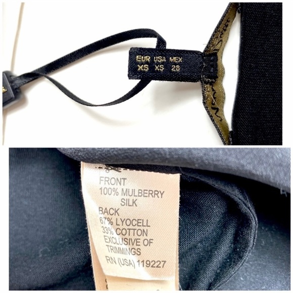 MASSIMO Dutti Mulberry Silk Sleeveless Tank Top in Black New with Tag - Picture 6 of 7